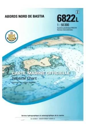 Dernier Modèle Carte SHOM 6822L - Abords Nord De Bastia