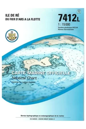 Carte SHOM 7412L - Île De Ré - Du Fier D’Ars À La Flotte Commander Vite