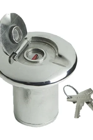 Dernier Modèle Bouchon de nable Fuel - Inox A4 - Verrouillage à serrure - Tuyau 38mm