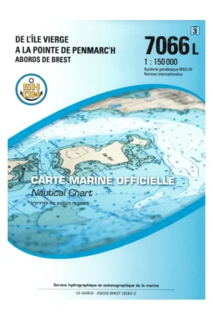 Expédié Aujourd'hui Carte SHOM 7066L - De l'île Vierge à la Pointe de Penmarc'h - Abords de Brest