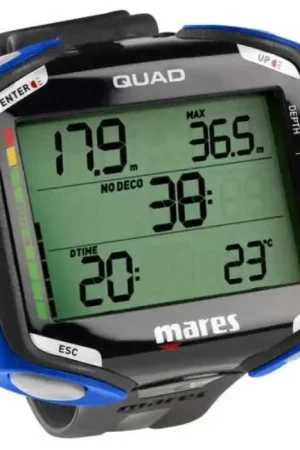 Retour Gratuit Ordinateur de Plongée Mares Quad Bleu