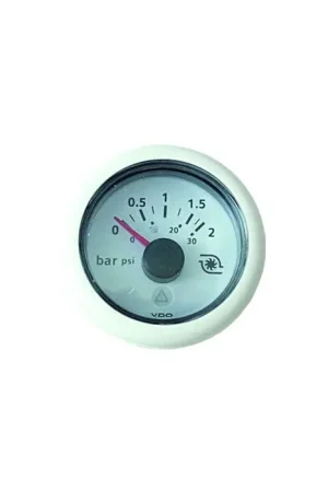 Afficheur VDO Manomètre turbo 2 bars - Ø52 mm - Blanc Populaire