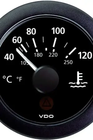 Afficheur VDO Thermomètre eau 120°C - Ø52 mm - Noir Acheter Direct