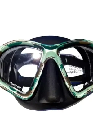 Masque de chasse sous marine en apnée Denty Spearfishing Camouflage Vert Jungle Offre Limitée