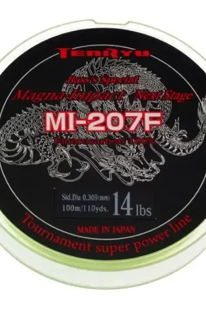 Nylon fluorocarbon Tenryu Mi 207 F - 16 LB diamètre 0.331 mm Commander Vite