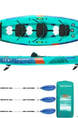 Kayak gonflable 3 places Aquatone Blast 13.6 Pas Cher