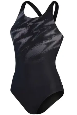 Maillot de bain Hyperboom Placement Muscleback Speedo Black/Dove Grey - Taille 40 Authentique