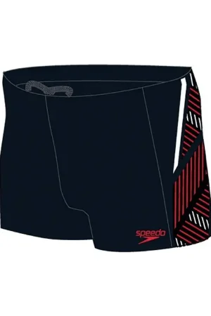 Promotion Aquashort Tech Panel Speedo Black/Fed Red/White - Taille 44