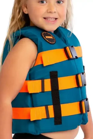 Gilet enfant Jobe Nylon Vest Youth Teal 30-40KG Offre Limitée