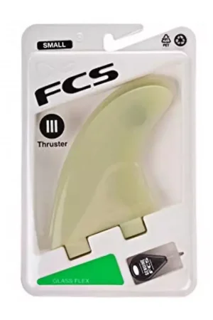 Set d´Aileron Surf Thruster M3 Natural Glass Flex FCS SMALL Livraison Express