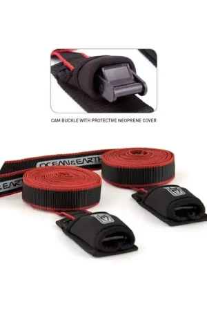Paiement Sécurisé Sangle de toit (paire) TIE DOWN STRAPS OCEAN & EARTH Taille 16´0´´ / 4.8m