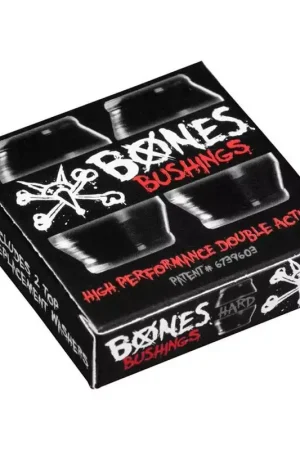 Bushing Skateboard BONES Bushings Jeu De 4 Gommes Hard Black Retour Gratuit