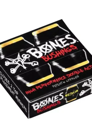 Bushing Skateboard BONES Bushings Jeu De 4 Gommes Medium Black Prix Bas