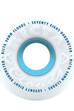 RICTA WHEELS (JEU DE 4) CLOUDS 56MM 78A WHITE 78A Retour Gratuit