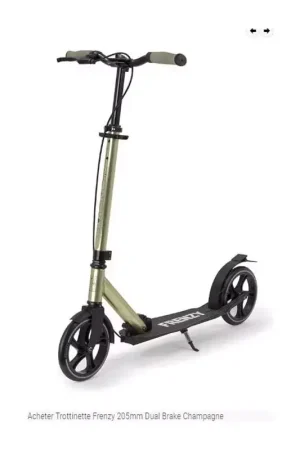 Trottinette adulte FRENZY 205mm Dual Brake Plus Champagne Remise