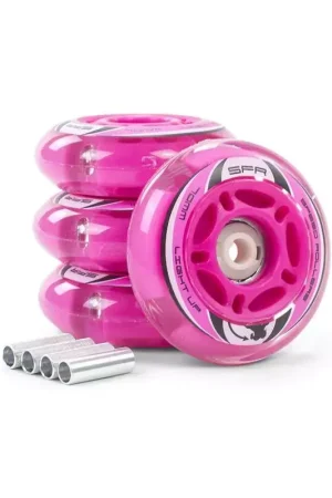 Commande En Gros Roue Roller en ligne SFR ROLLER Light Up Inline Wheels Pink