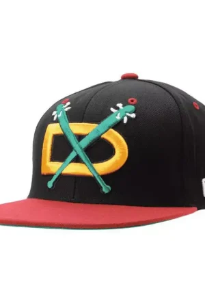 Haute Qualité Casquette DGK SKATEBOARDS night hawks snapback black cardinal