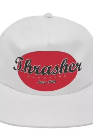 Casquette THRASHER oval snapback white Remise