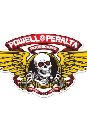 Promotion POWELL PERALTA sticker winged ripper red (30cm) Satisfait Ou Remboursé