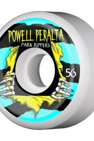 Soldes Roues skate POWELL PERALTA (jeu de 4) 56mm park ripper 2 white