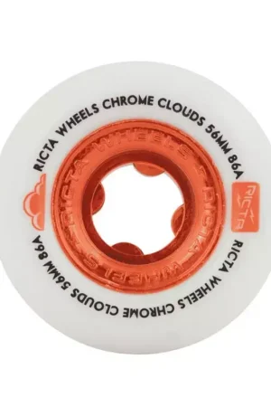Roues skate RICTA (jeu de 4) 56mm clouds chrome red 86a Paiement Sécurisé