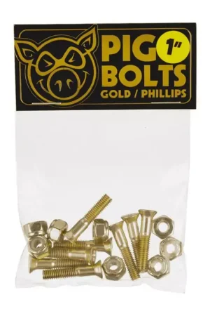 Expédié Aujourd'hui Visserie PIG (jeu de 8 vis) phillips 1 pouce gold