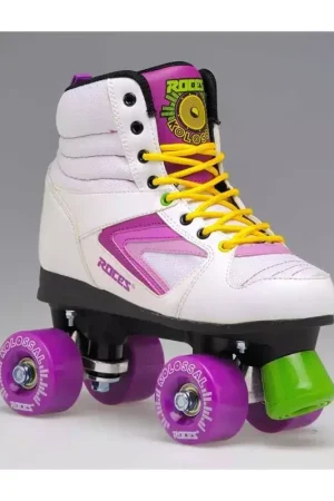 Roller quad ROCES kolossal blanc/violet/jaune Populaire