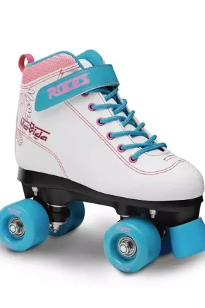 Roller quad ROCES movida art blanc/violet/bleu Vente Directe