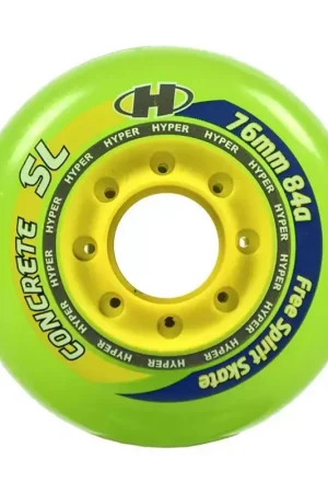 Roue de roller HYPER kit de 4 hyper concrete sl 84a 76mm transparent vert Seulement Aujourd'hui