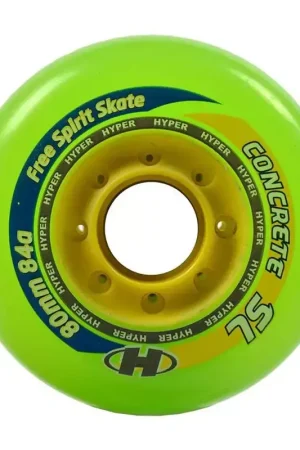 Roue de roller HYPER kit de 4 hyper concrete sl 84a80mm transparent vert Prix Bas