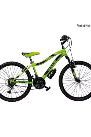 Vélo CASADEI mtb 24 vortex 18v f.susp. h38 noir vert Top Vente