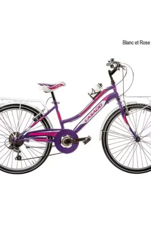 Vélo CASADEI mtb 24 lincy 6v h35 blanc rose Achat Immédiat