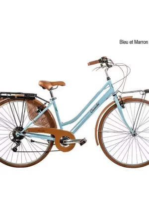 Vélo CASADEI retro 28 femme 6v h44 Bleu marron Expédition Rapide