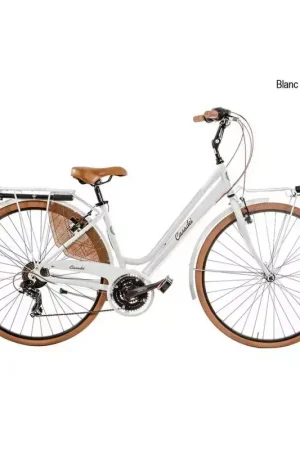 Vélo CASADEI vintage 28 femme 21v alu h44 Blanc Commander Vite