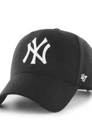 Casquette 47 CAP MLB NEW YORK YANKEES MVP SNAPBACK BLACK WHITEWH Meilleur Choix