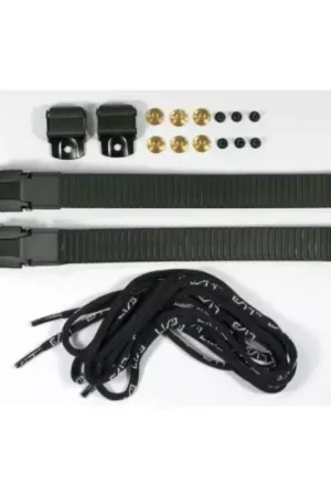 Solde set boucle roller USD BUCKLE SET incl. Recept/Laces/Screws, black, Pair