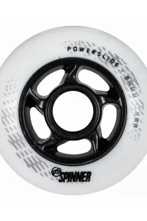 Dernière Chance Roue roller en ligne POWERSLIDE Spinner 84mm/85a, white, 4-Pack