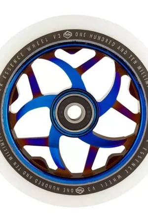 Bon Plan Striker Essence V3 Blanc Roue Trottinette Freestyle Blue Chrome 110mm