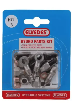 Acheter En Ligne ELVEDES Hydro Parts Kit 3: Banjo + Banjo Stainless Steel Parts pour Front et Rear Brakes