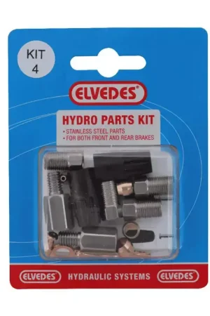 Remise ELVEDES Hydro Parts Kit 4: M8 + M6 Stainless Steel Parts pour Front et Rear Brakes pour