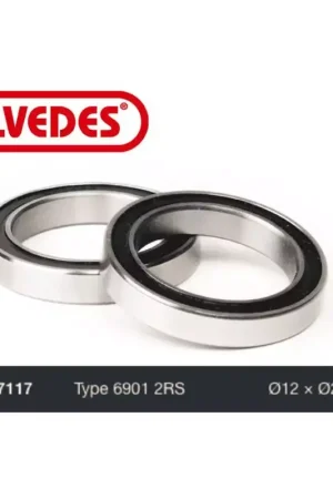 ELVEDES Roulement Type 6901 2RS diamètre 12 x diamètre 24 x 6 Must-Have