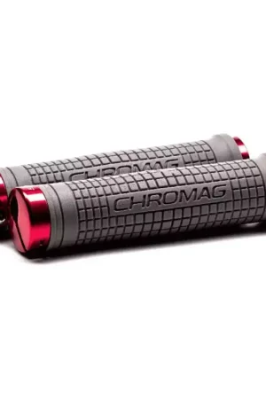 CHROMAG Poignees Squarewave XL gris/rouge Prix Promo