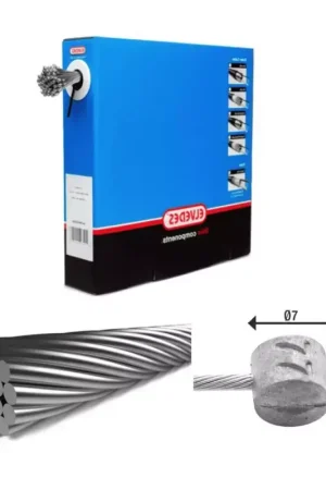 Acheter Direct ELVEDES 100 Cable de freins 2 000mm 1x19 fils Stainless diamètre 1,5mm tete en T diamètre 7x6