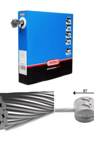 ELVEDES 50 Cables de frein 3 000mm 1x19 fils Stainless diamètre 1,5mm tete en T diamètre 7x6 Achat Immédiat