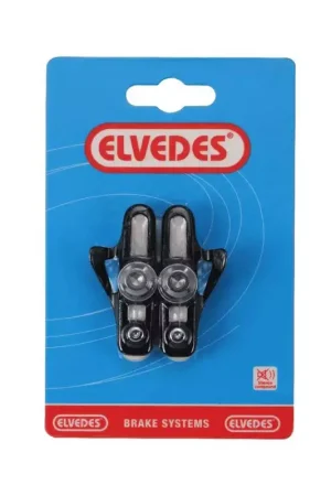ELVEDES Paire de patins plus portes patins Alu 55mm White Compound pour Shimano Satisfait Ou Remboursé