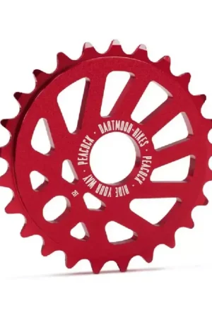 DARTMOOR Couronne BMX Peacock alu 6061, 25T, red anod. Vente Flash