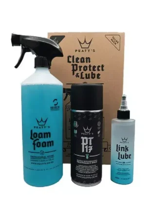 PEATY KIT Clean Protect Lube : LOAM FOAM 1L, Spray PT17, LINK LUBE Remise