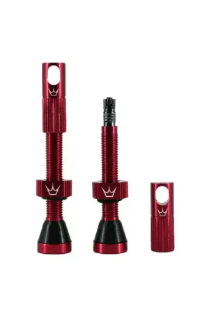 PEATY Valves Tubeless Peatys CNC 42mm rouge Commander Vite