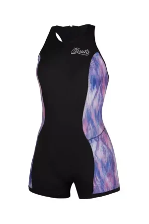 Short john MYSTIC Diva 2/2mm back zip Femme - Black/Purple Réduction
