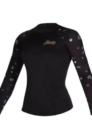 Veste néoprène MYSTIC Diva manche longue 2mm Femme - Black Prix Promo